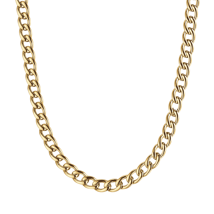 COLLANA UOMO IN ACCIAIO CON MAGLIA GROUMETTE 7 MM