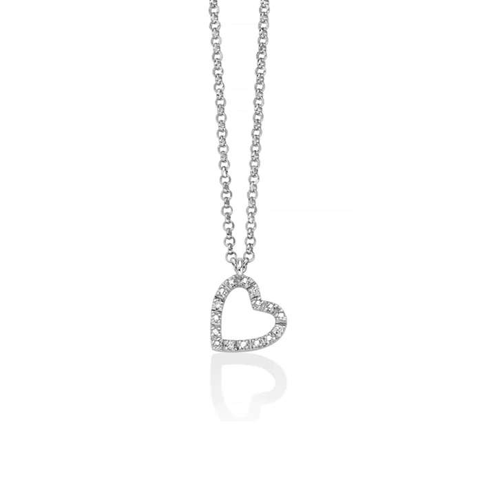 Collier ras du cou en forme de cœur