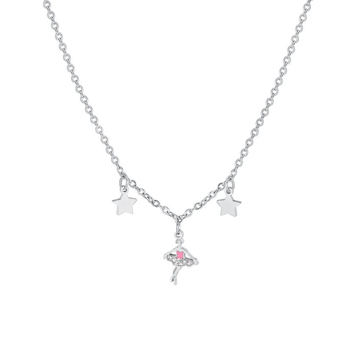 COLLIER EN ACIER POUR FILLE AVEC BALLERINE