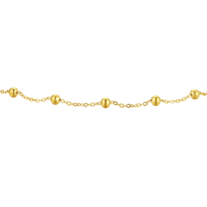 CAVIGLIERA DONNA IN ACCIAIO IP GOLD CON SFERE