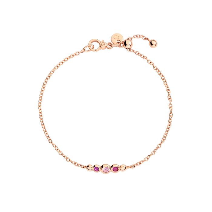 BRACCIALE BOLLICINE ORO ROSA PIETRE COLORATE