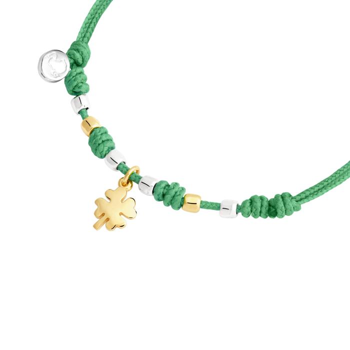 BRACCIALE CORDINO QUADRIFOGLIO