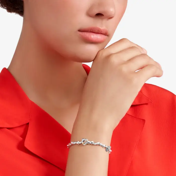 BRACCIALE CUORE ARGENTO