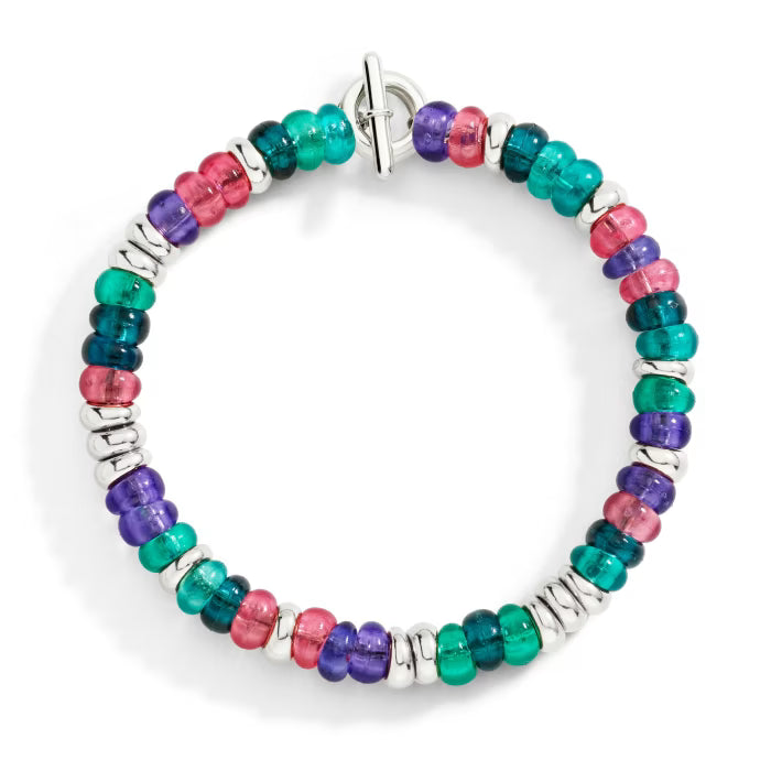 BRACCIALE RONDELLE ARGENTO & PLASTICA RICICLATA