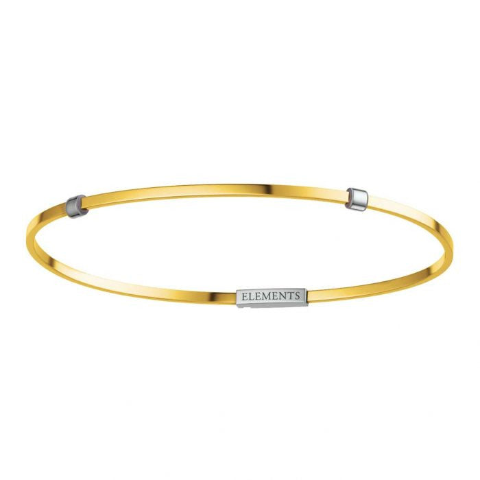 Bracciale rigido argento giallo