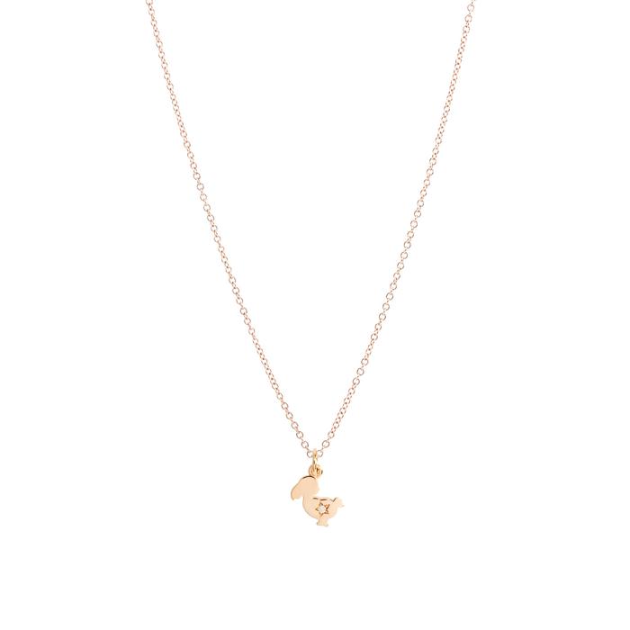PENDENTIF DODO JUNIOR OR ROSE ET DIAMANT
