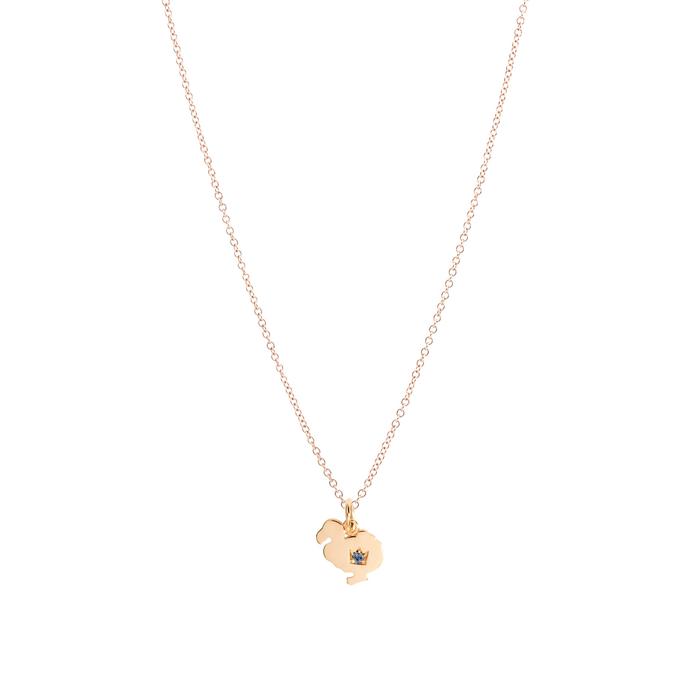 DODO PENDANT ROSE GOLD &amp; SAPPHIRE