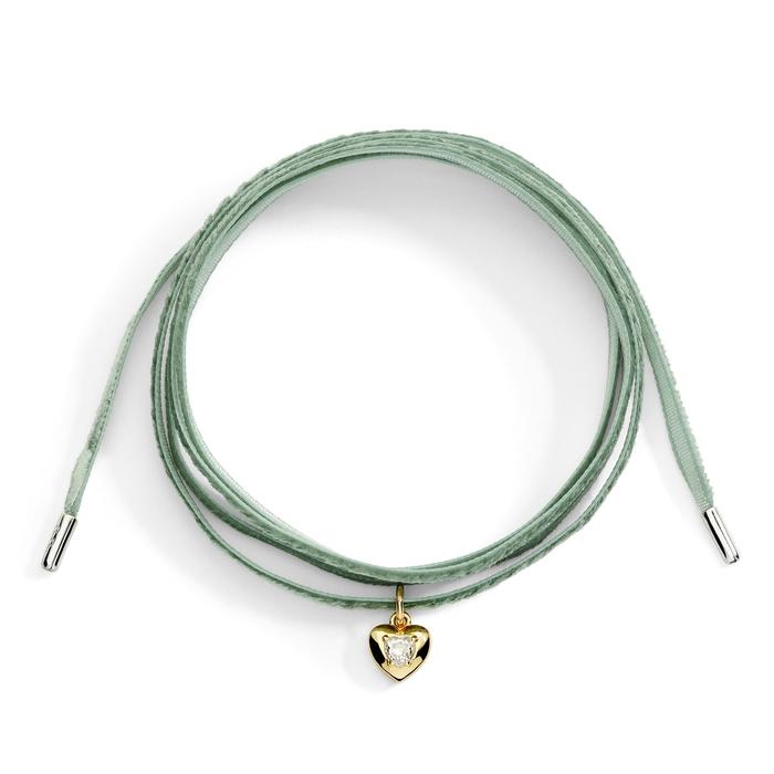 CIONDOLO CUORE ORO GIALLO & ZAFFIRO SINTETICO