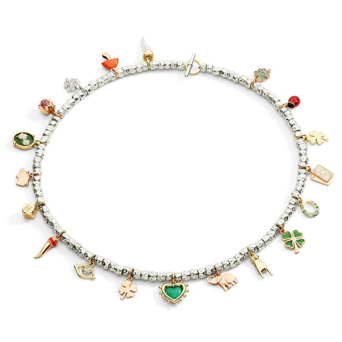 CIONDOLO FERRO DI CAVALLO ORO GIALLO & TSAVORITI