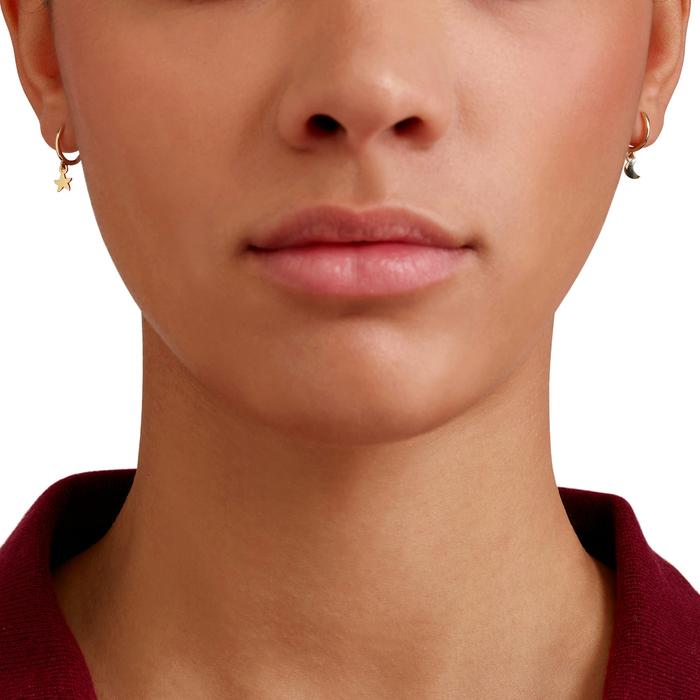 ORECCHINI A CERCHIO STELLA E LUNA