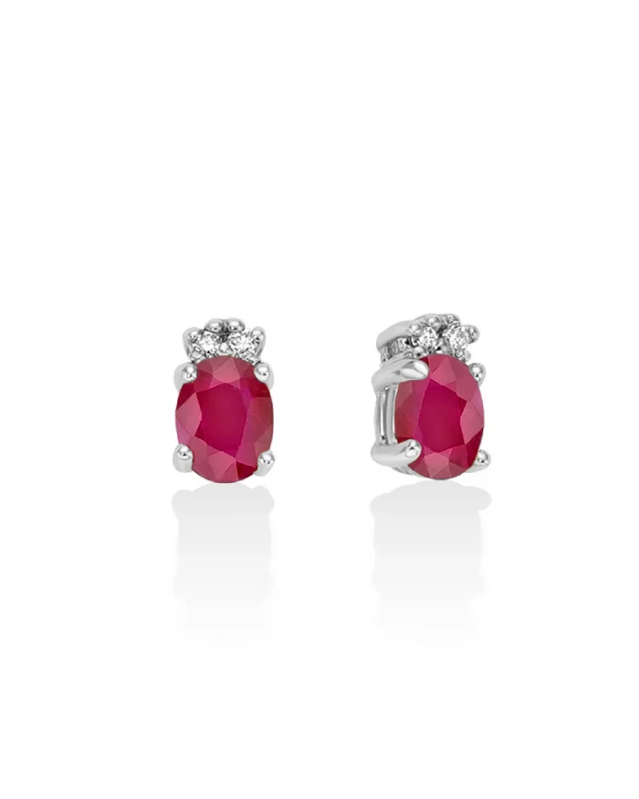 Boucles d'oreilles en rubis