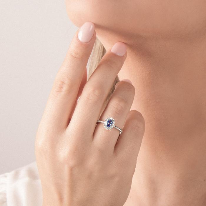 Anello zaffiro e br