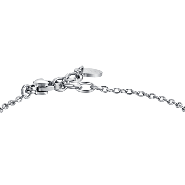 BRACCIALE BAMBINO IN ACCIAIO CON PIETRE BIANCHE E NERE