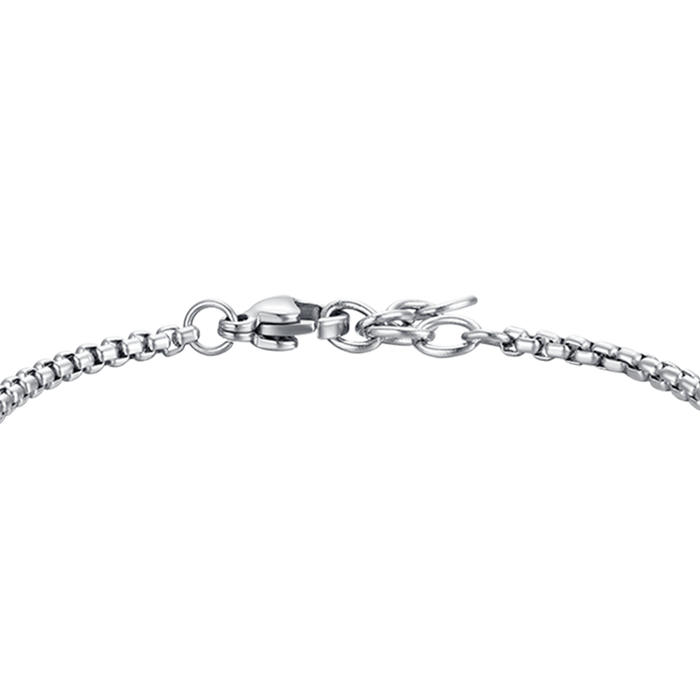 BRACCIALE BAMBINO IN ACCIAIO CON EMATITE GRIGIA E TIMONE
