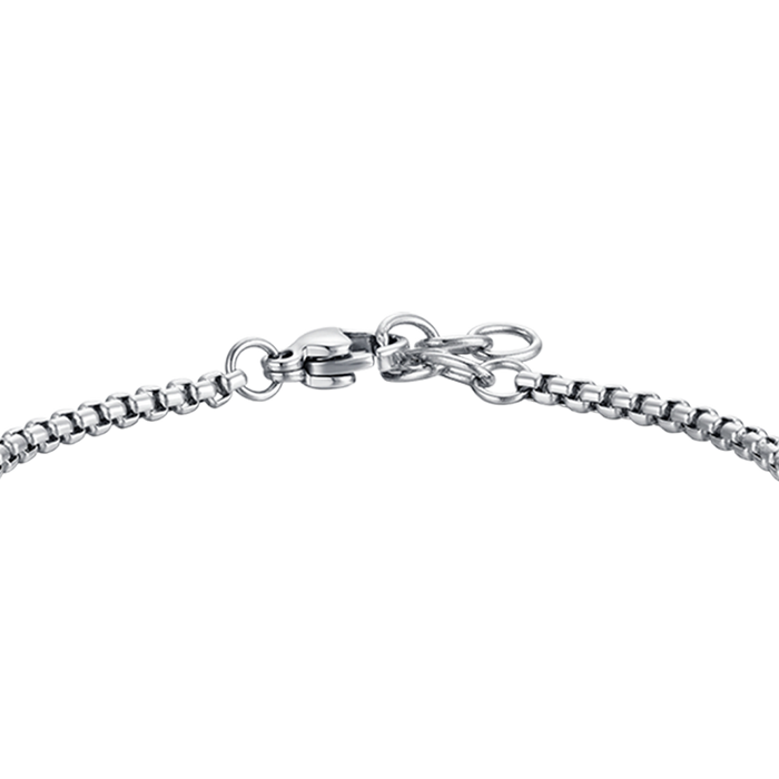 BRACCIALE BAMBINO IN ACCIAIO CON EMATITE BLU E TIMONE