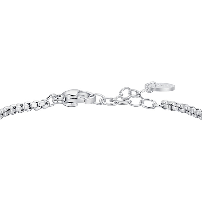 BRACCIALE BAMBINO IN ACCIAIO CON ANCORA E PIETRE TURCHESI