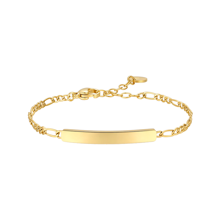 BRACCIALE BAMBINO IN ACCIAIO IP GOLD CON PIASTRA