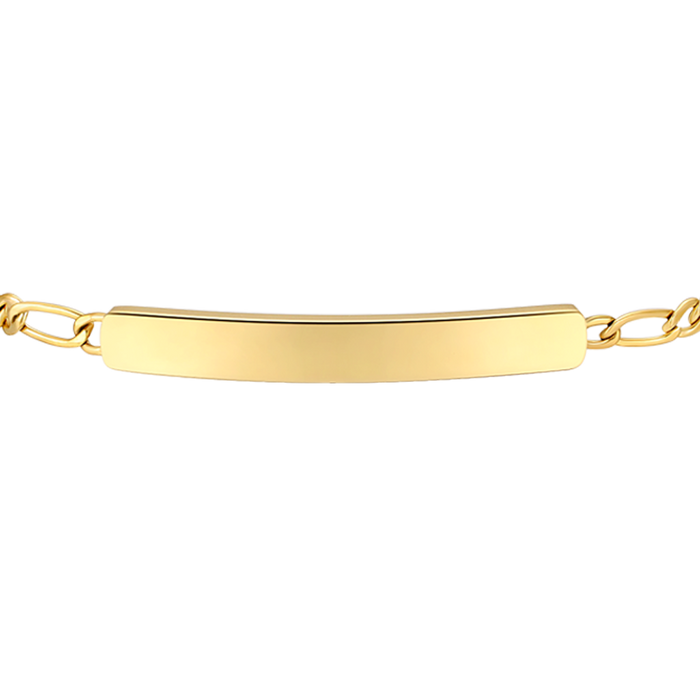 BRACCIALE BAMBINO IN ACCIAIO IP GOLD CON PIASTRA