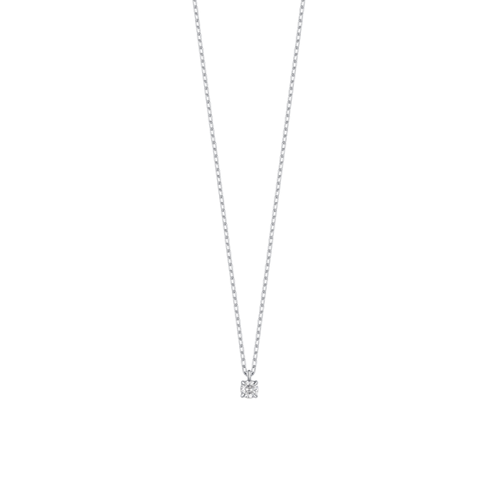 COLLANA BAMBINA IN ACCIAIO CON ZIRCONE BIANCO