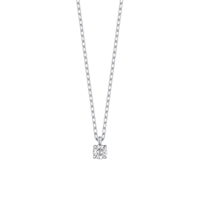 COLLANA BAMBINA IN ACCIAIO CON ZIRCONE BIANCO