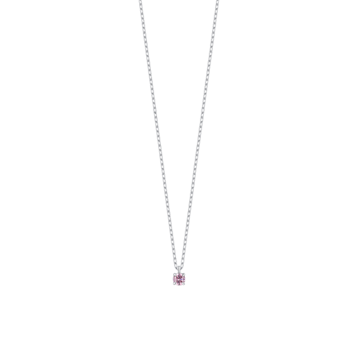 COLLANA BAMBINA IN ACCIAIO CON ZIRCONE ROSA