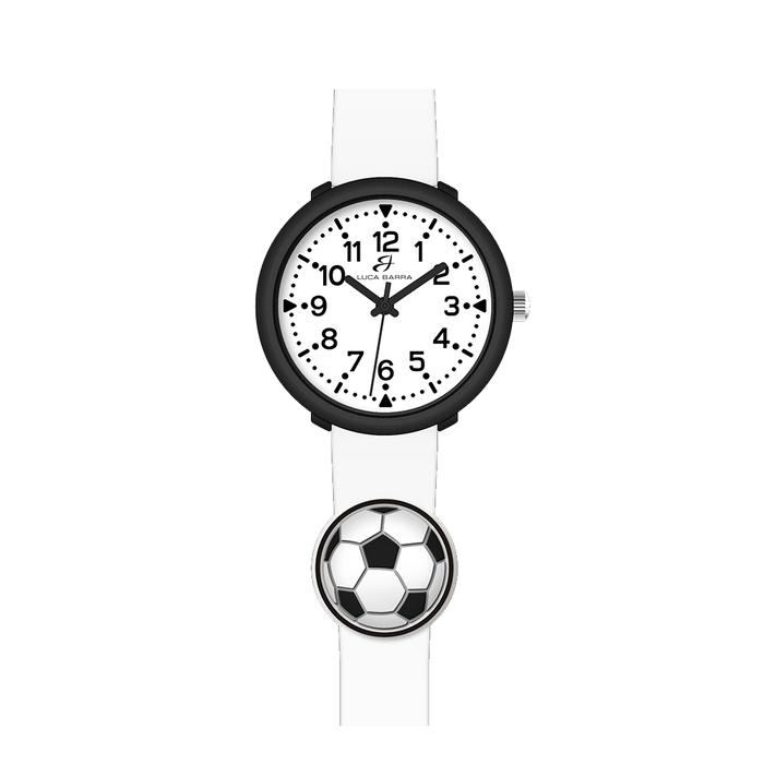 OROLOGIO BAMBINO BIANCO CON PALLONE