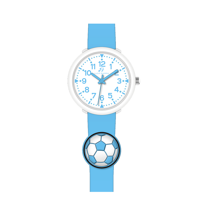 OROLOGIO BAMBINO AZZURRO CON PALLONE