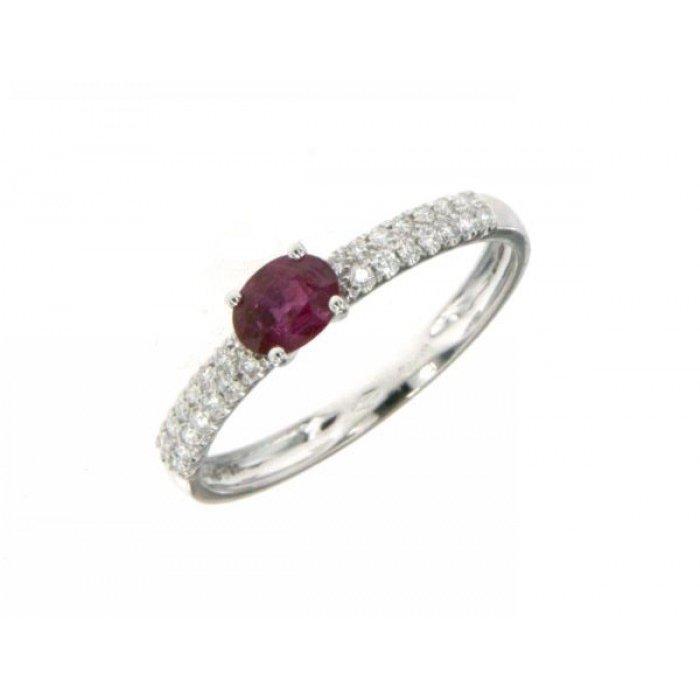 Bague rubis et laiton