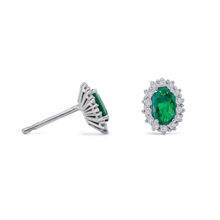 Boucles d'oreilles émeraude