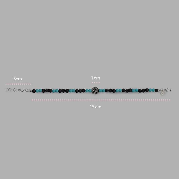 Bracelet Hérisson Turquoise Lave