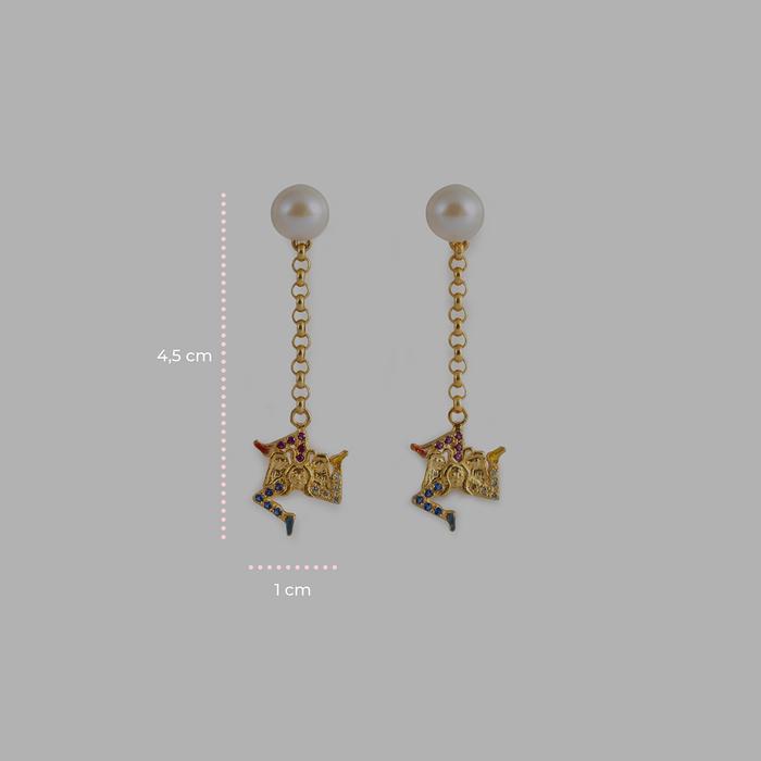 Trinacria Lapilli Pearl Earrings