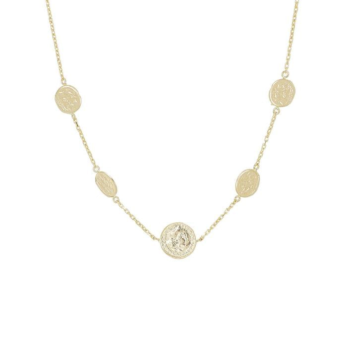 Collier en or jaune 18 carats avec pièce polie