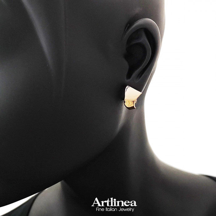Orecchini a goccia in oro lucido 18kt
