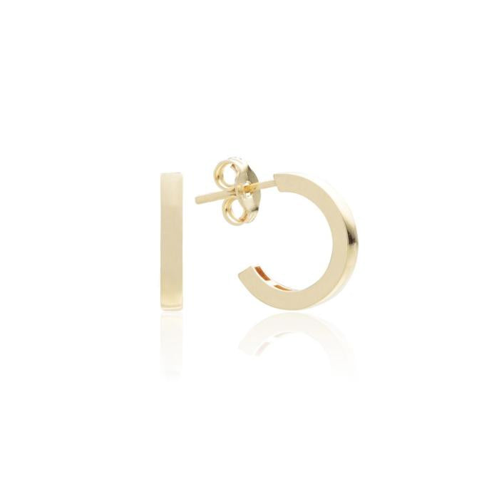 Boucles d'oreilles créoles rondes en or 18 carats