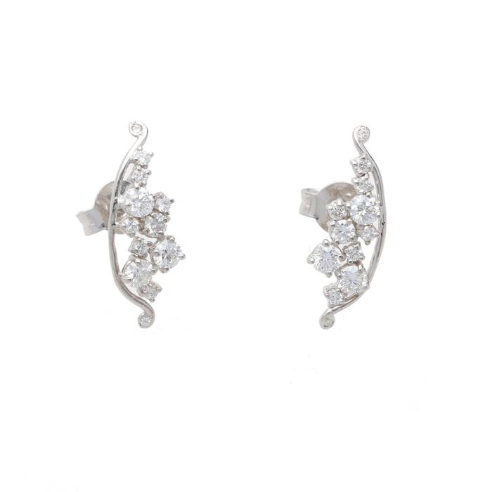 Orecchini Filodellavita Ten in Oro Bianco e Diamanti Bianchi