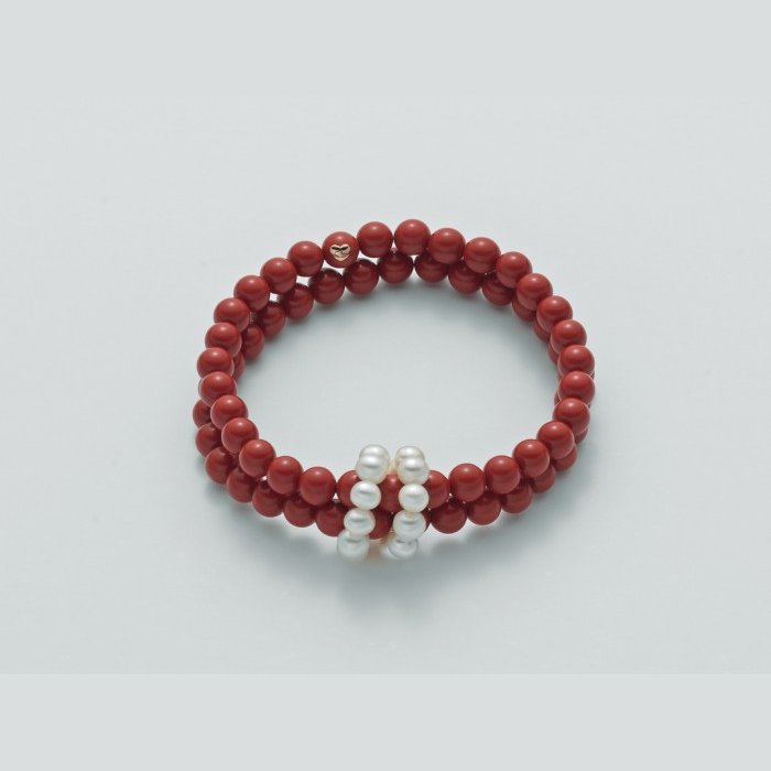 Bracciale pasta di corallo rosso