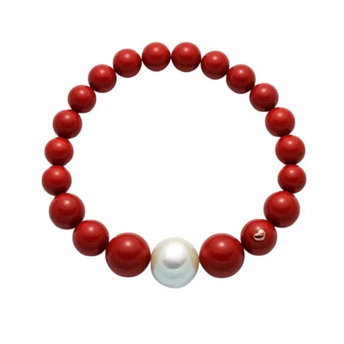 Bracciale pasta di corallo rosso