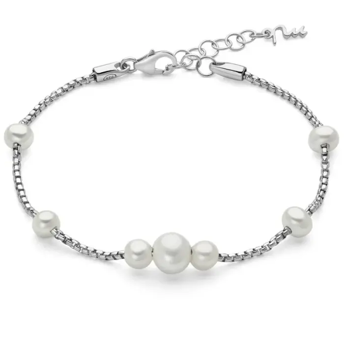 Bracciale in argento con perle Oriente