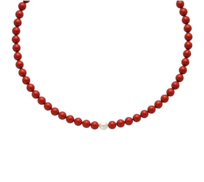 Girocollo pasta di corallo rosso