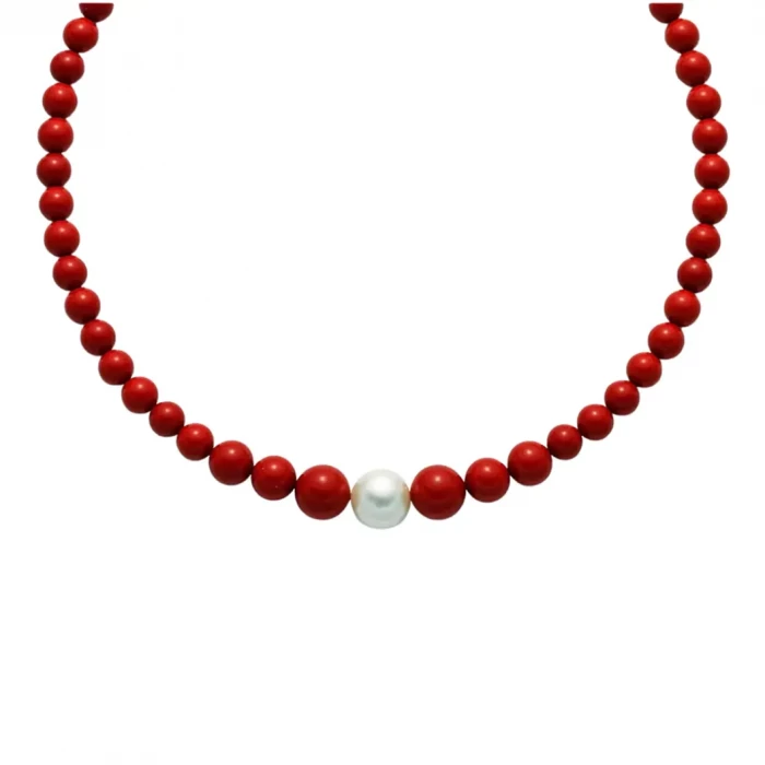 Girocollo pasta di corallo rosso