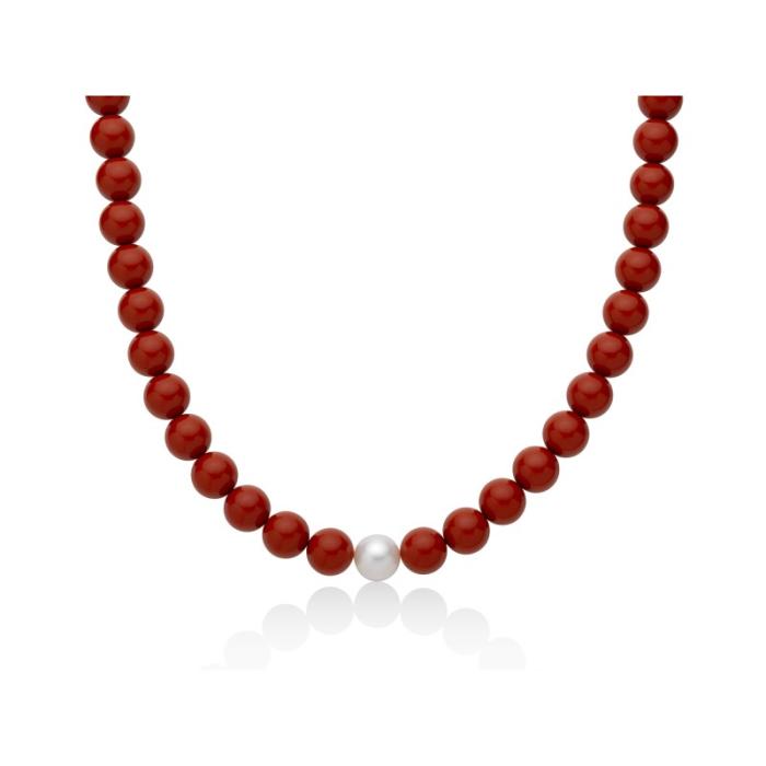 Girocollo pasta di corallo rosso