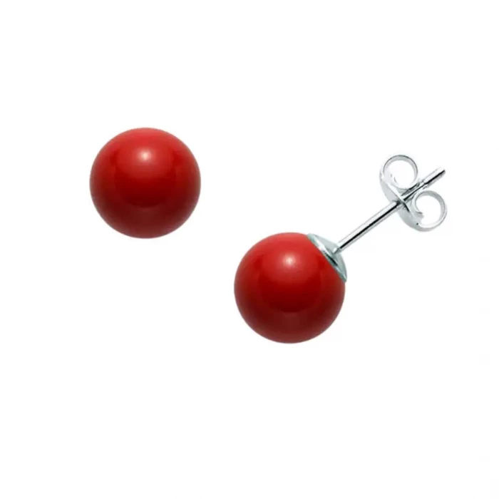 Orecchini pasta di corallo rosso