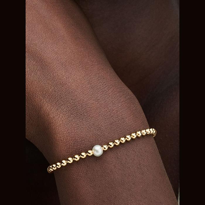 Bracelet with Cultured Freshwater Pearl and Spheres