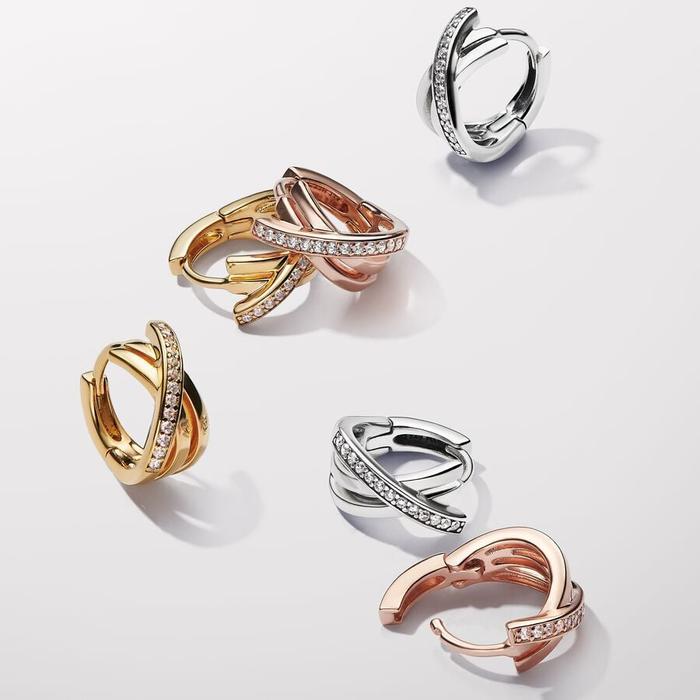 Intertwined Lines Hoop Earrings