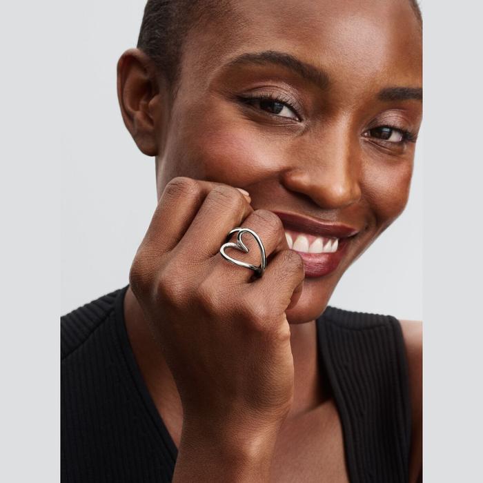 Bague cœur sinueuse