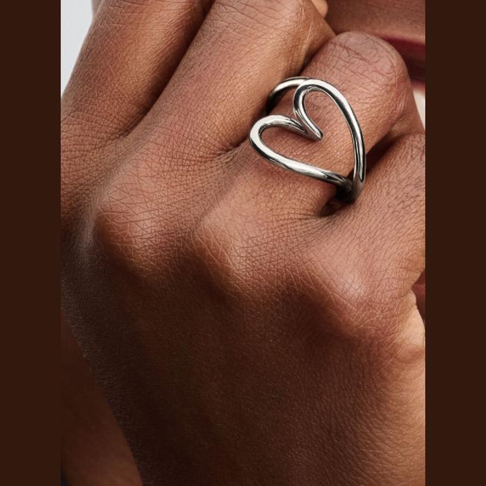 Bague cœur sinueuse