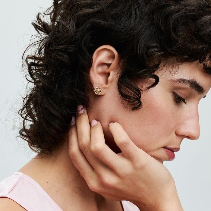 Infinity Heart Earrings Bright Stones