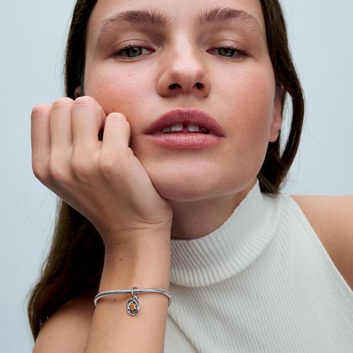 Charm Pendente Cerchio Eterno Miele Novembre