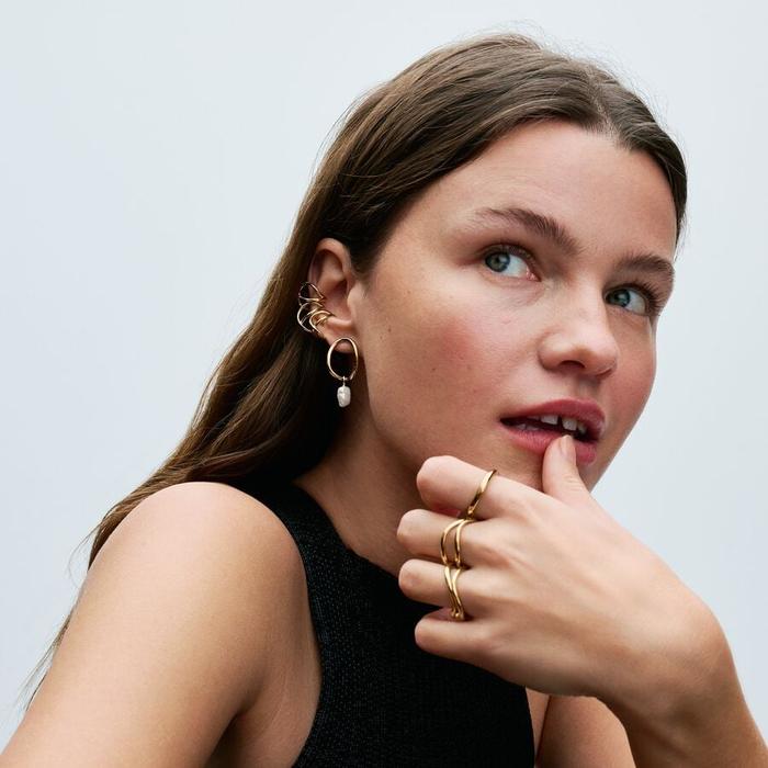 Orecchini Ear Cuff Infinito Linea Sinuosa