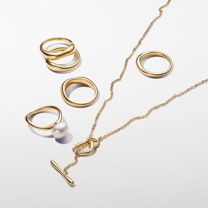 Collana Chiusura a T Linea Sinuosa